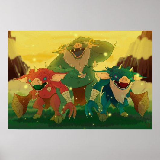 Poster Bokoblin Trio (Devant)