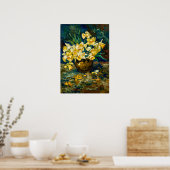 Poster Bol à la Van Gogh avec jonquilles (Cuisine)
