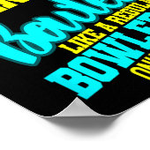 Poster Bol Bowl à gauche Byll Humour Bowling Striker (Coin)
