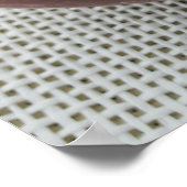 Poster Bol Brown avec une portion de riz cuit (Coin)