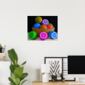 Poster Bol de fruits coloré (Bureau à domicile)