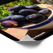 Poster Bol de fruits de figue sur pierre (Coin)