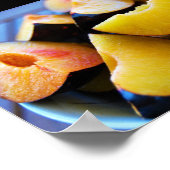 Poster Bol de fruits de prunes tranchées (Coin)