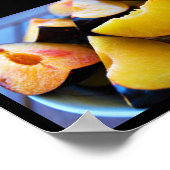 Poster Bol de fruits de prunes tranchées (Coin)