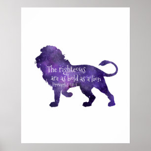 Poster Bold As A Lion - Verset Bible