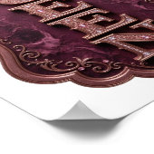 Poster Bold Gold QUEEN Conception sur mesure (Coin)