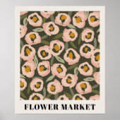 Poster Bold Inky Floral Pattern | Hand-Drawn Botanical (Devant)