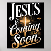 Poster Bold Jesus Is Coming Soon Christian Apparel (Devant)