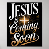 Poster Bold Jesus Is Coming Soon Christian Apparel Premiu (Devant)
