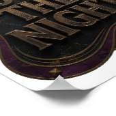 Poster Bold Or I POSSÈDE LA NUIT Design (Coin)