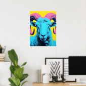 Poster Bold Ram : Neon Pop Art (Bureau à domicile)