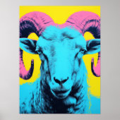 Poster Bold Ram : Neon Pop Art (Devant)
