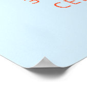 Poster Bold Typography Blue Orange 30th Birthday Welcome (Coin)