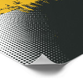 Poster Bold Yellow and Black Texture Contrast (Coin)