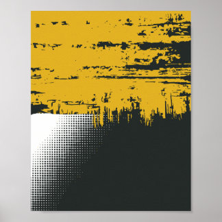 Poster Bold Yellow and Black Texture Contrast