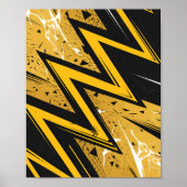 Poster Bold Zigzag Conception abstraite (Devant)