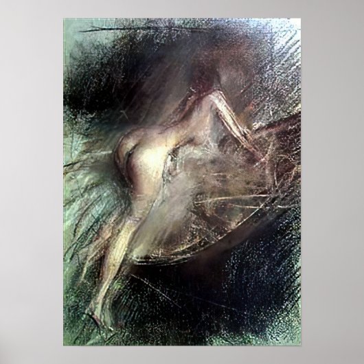 Poster Boldini - Jeune Dame Entrant Dans Le Bain (Devant)