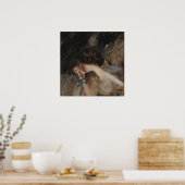 Poster Boldini - Jeune Femme Avec Une Fleur (Cuisine)