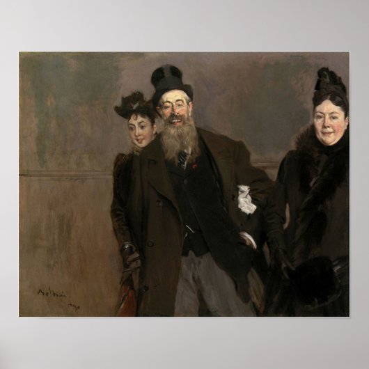 Poster Boldini - John Lewis Brown, épouse, fille 1890 (Devant)