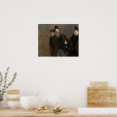 Poster Boldini - John Lewis Brown, épouse, fille 1890 (Cuisine)