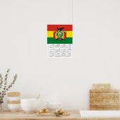 Poster Bolivia 2026 Calendar, Large, Bolivian Flag (Cuisine)