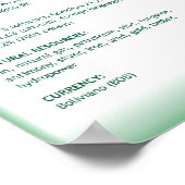 Poster Bolivie (Coin)