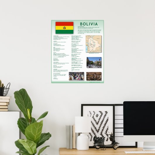 Poster Bolivie (Bureau à domicile)