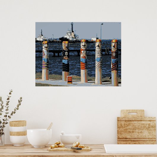 Poster Bollards Geelong Oceanfront (Cuisine)