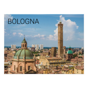 Poster Bologne Émilie-Romagne Italie Panorama Souvenir