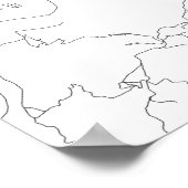 Poster Bologne, Italie (noir sur blanc) (Coin)