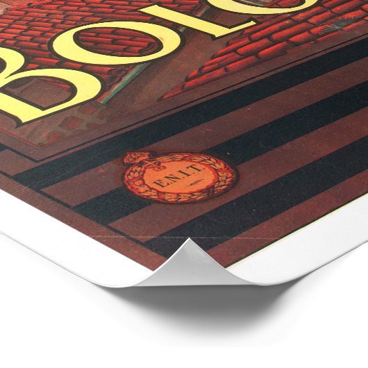 Poster Bologne Italie voyage millésime (Coin)