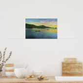 Poster Bolton Landing Vue sur le canoë-kayak des couples (Cuisine)