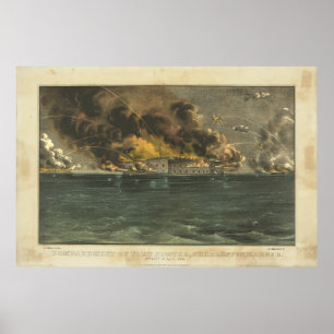 Poster Bombardement du fort Sumter par Ives