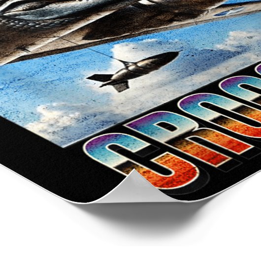 Poster Bombardiro Crocodilo Funny Branché Italien Brainro (Coin)