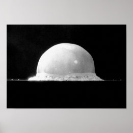 Poster Bombe à essai nucléaire de Trinity - 1945