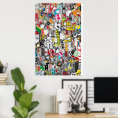 Poster Bombe à stickers (Bureau à domicile)