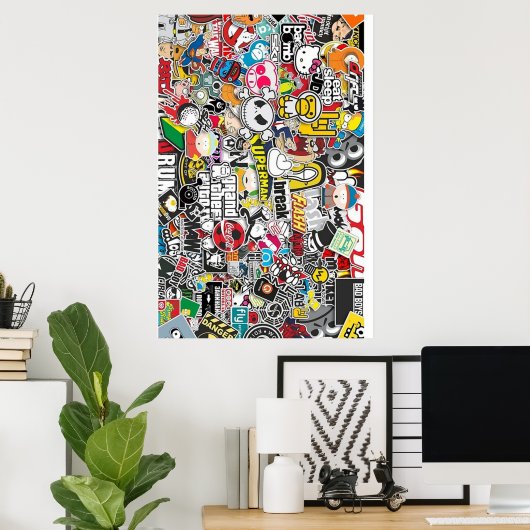 Poster Bombe à stickers (Bureau à domicile)