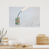 Poster Bombe de dollar sur Arrière - plan léger (Cuisine)