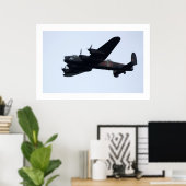 Poster Bombe De Lancaster En Vol. (Bureau à domicile)