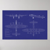 Poster Bombe Lancaster Avro (Devant)