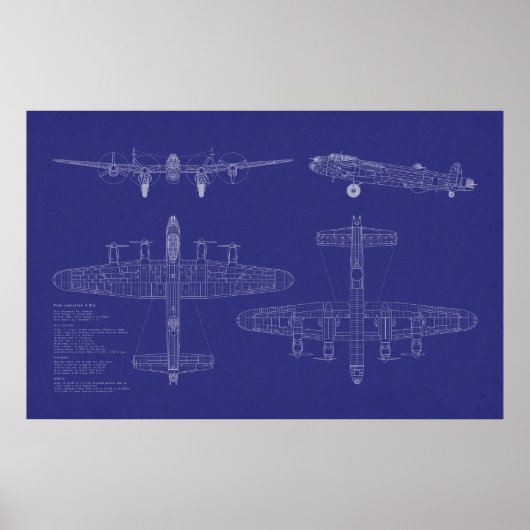 Poster Bombe Lancaster Avro (Devant)