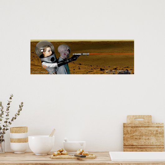 Poster Bombe laser de la république Sci-Fi (Cuisine)