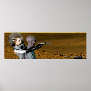 Poster Bombe laser de la république Sci-Fi