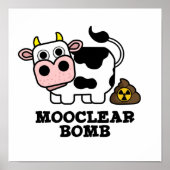 Poster Bombe Mooclebre Funny Cow Pun (Devant)