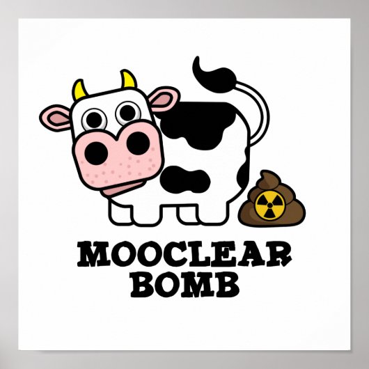 Poster Bombe Mooclebre Funny Cow Pun (Devant)