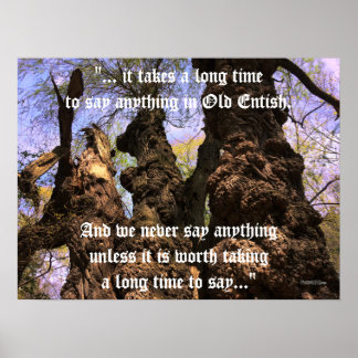 Poster - Bomen van Wisdom met Citaat Ent
