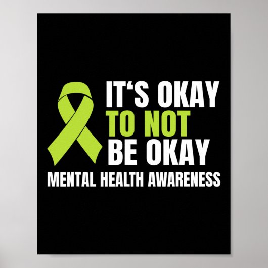 Poster Bon À Ne Pas Être Bon Droit Santé Mentale Ruban (Devant)