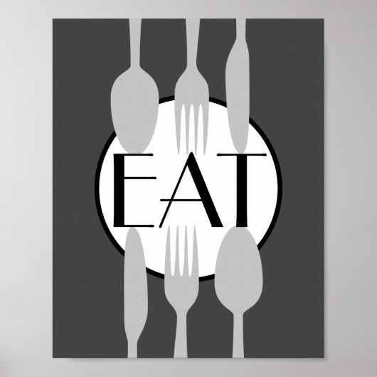 Poster bon appetit cuisine citation bold moderne chic (Devant)