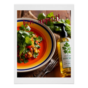 Poster Bon Appétit - Plaisanterie Anti-Cilantro Soap