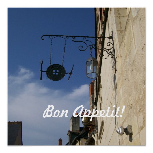 Poster Bon appétit ! Ustensiles Café Connexion France (Devant)